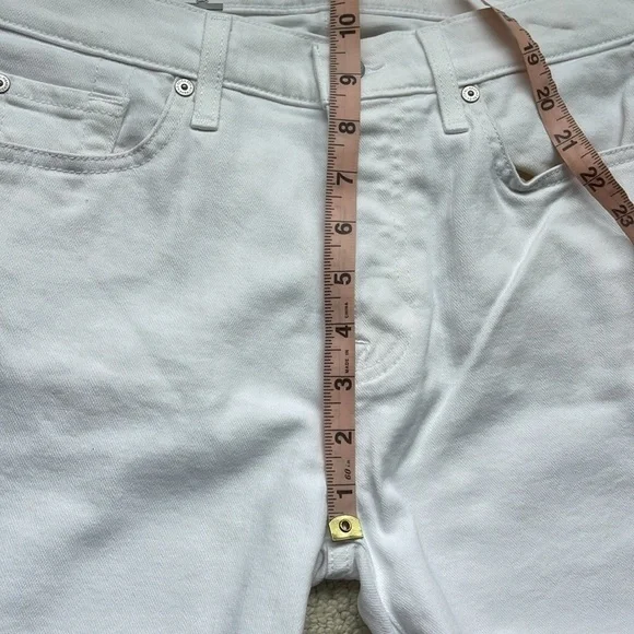 SOLD7 For All Mankind NWT Josefina Feminine Boyfriend Jeans in White Size 27 NEW - Picture 14 of 16